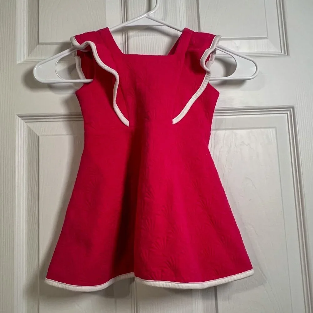 Janie and Jack Toddler Girl Easter Quilted Jacquard Dress Size 18-24M